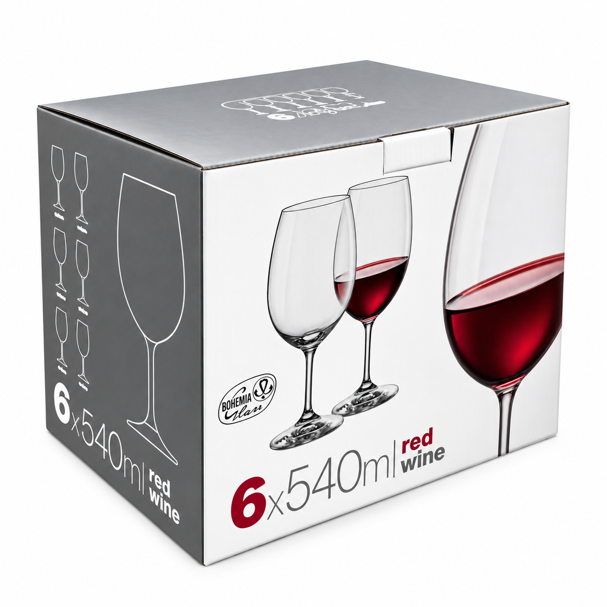 Set 6 copas Lara Vino Tinto - Crystalex