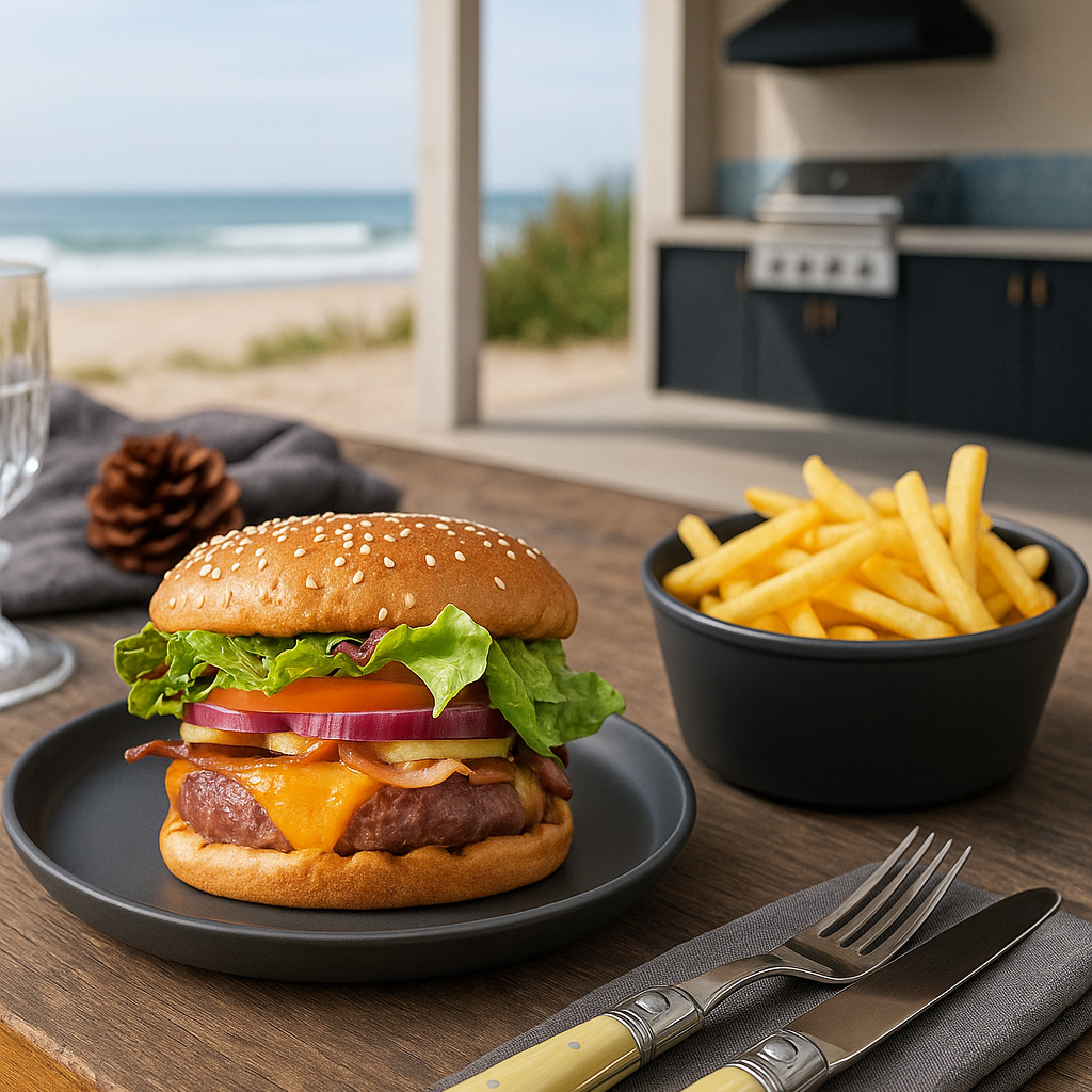 Pack Terraza & Quincho – Vajilla Gris 24 Piezas