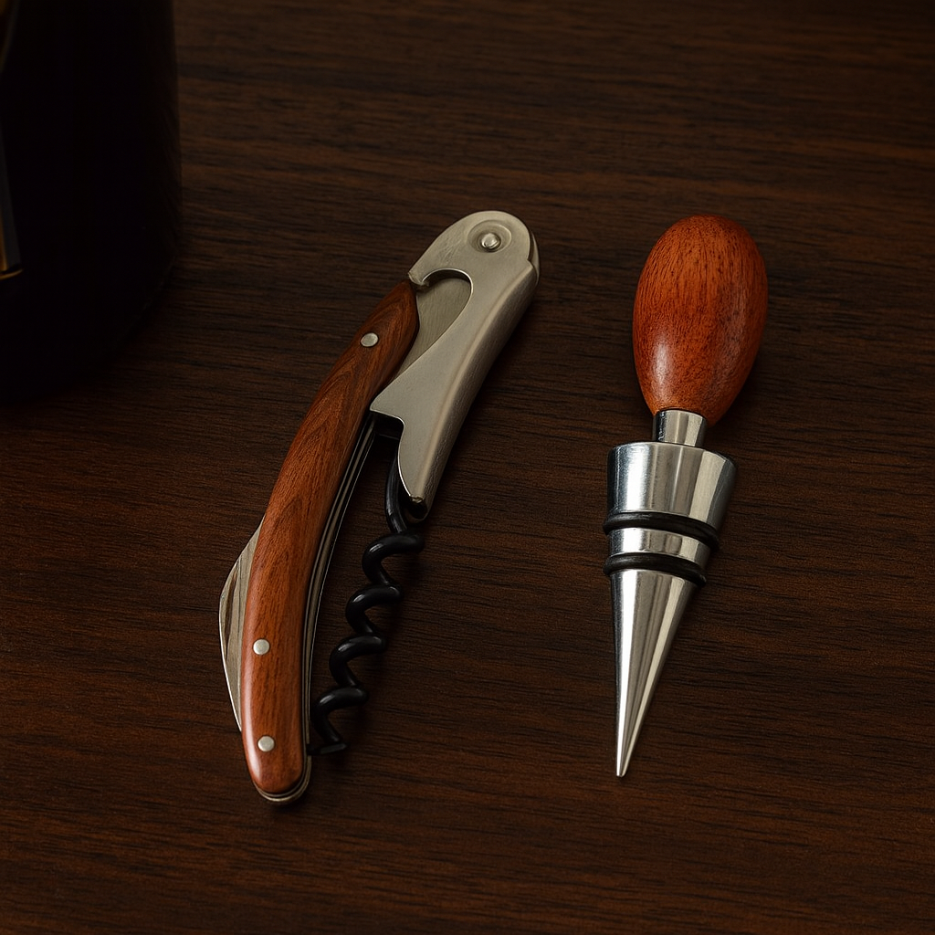 SET DESCORCHADOR MADERA + TAPÓN