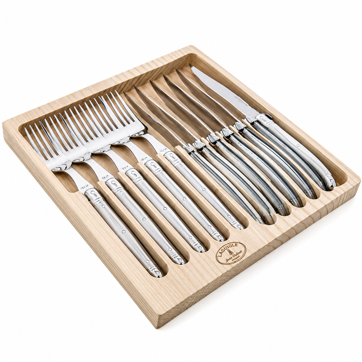 Set 12 Piezas de Cuchillo Y Tenedor Laguiole Jean Dubost