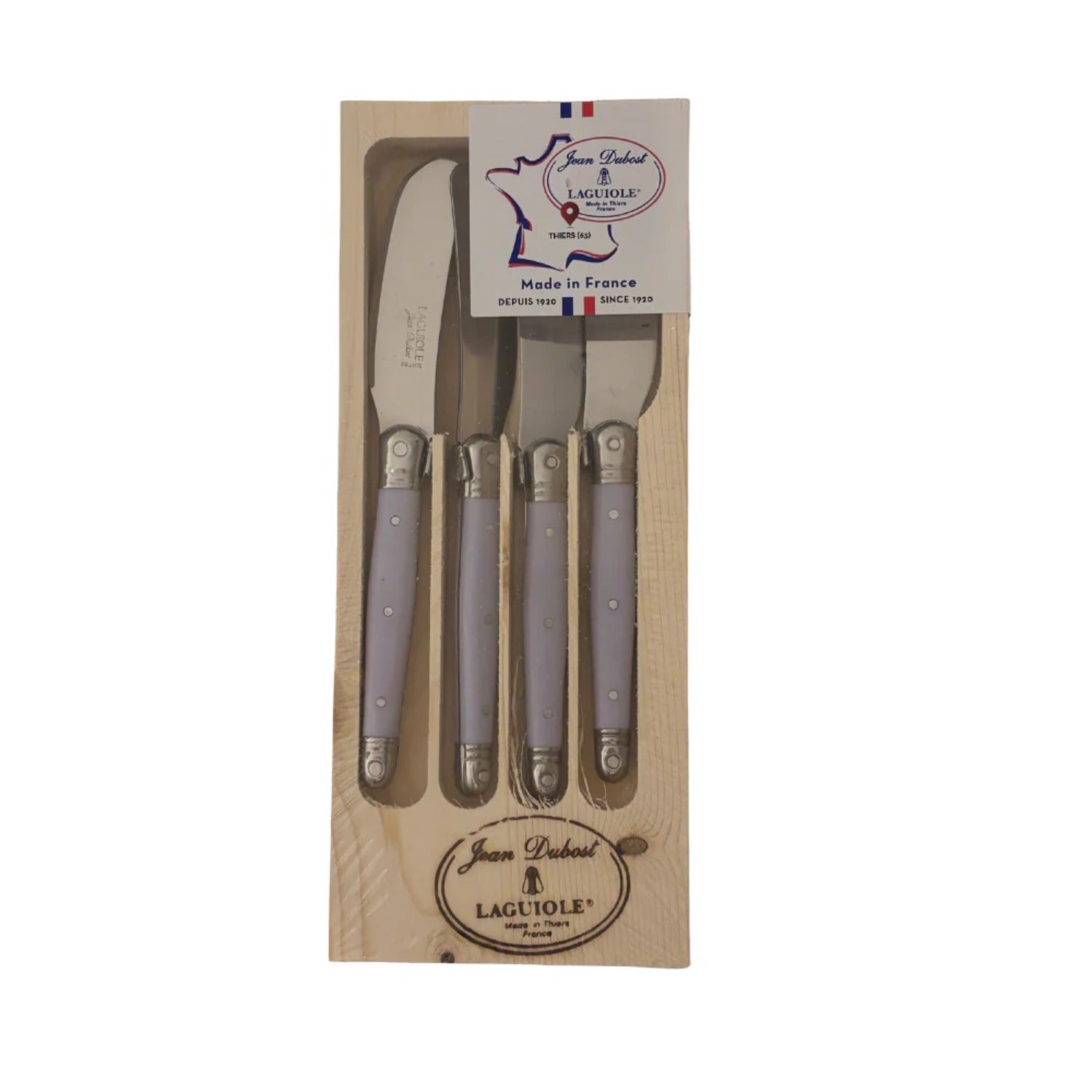 Set 4 cuchillos mantequilla Lavanda Laguiole Jean Dubost