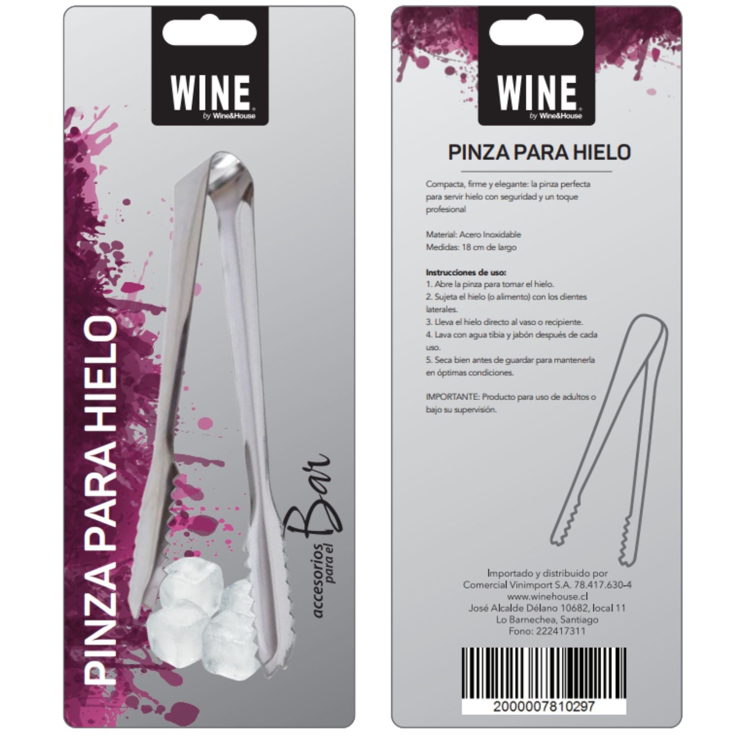 Pinza para Hielo Wine