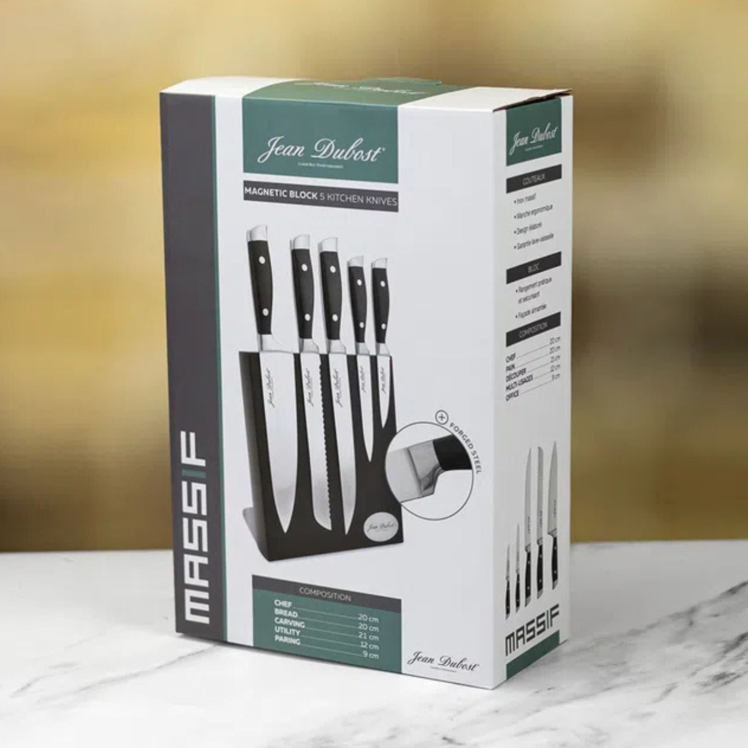 Bloque 5 Cuchillos De Cocina Laguiole Jean Dubost