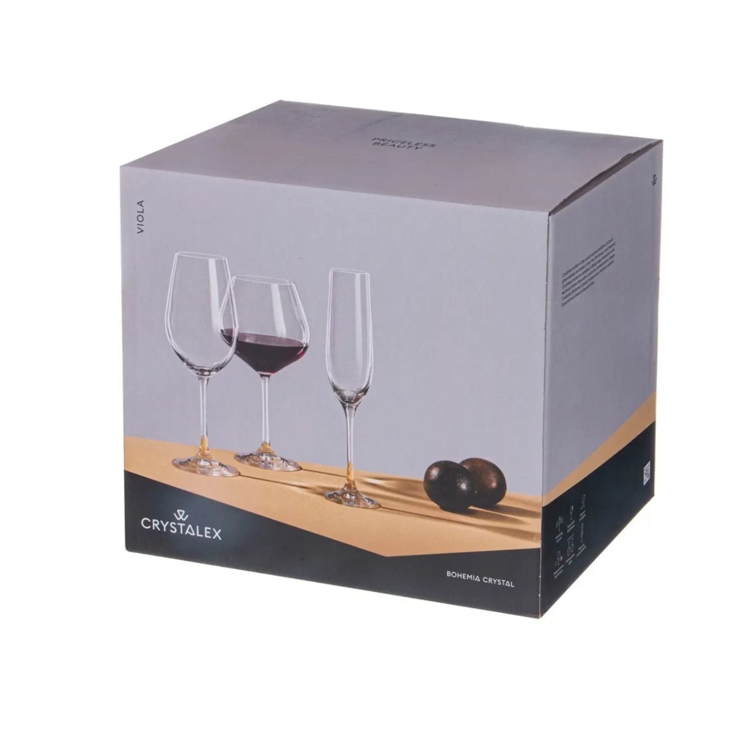 Set de 6 copas de Vino Tinto Viola Crystalex