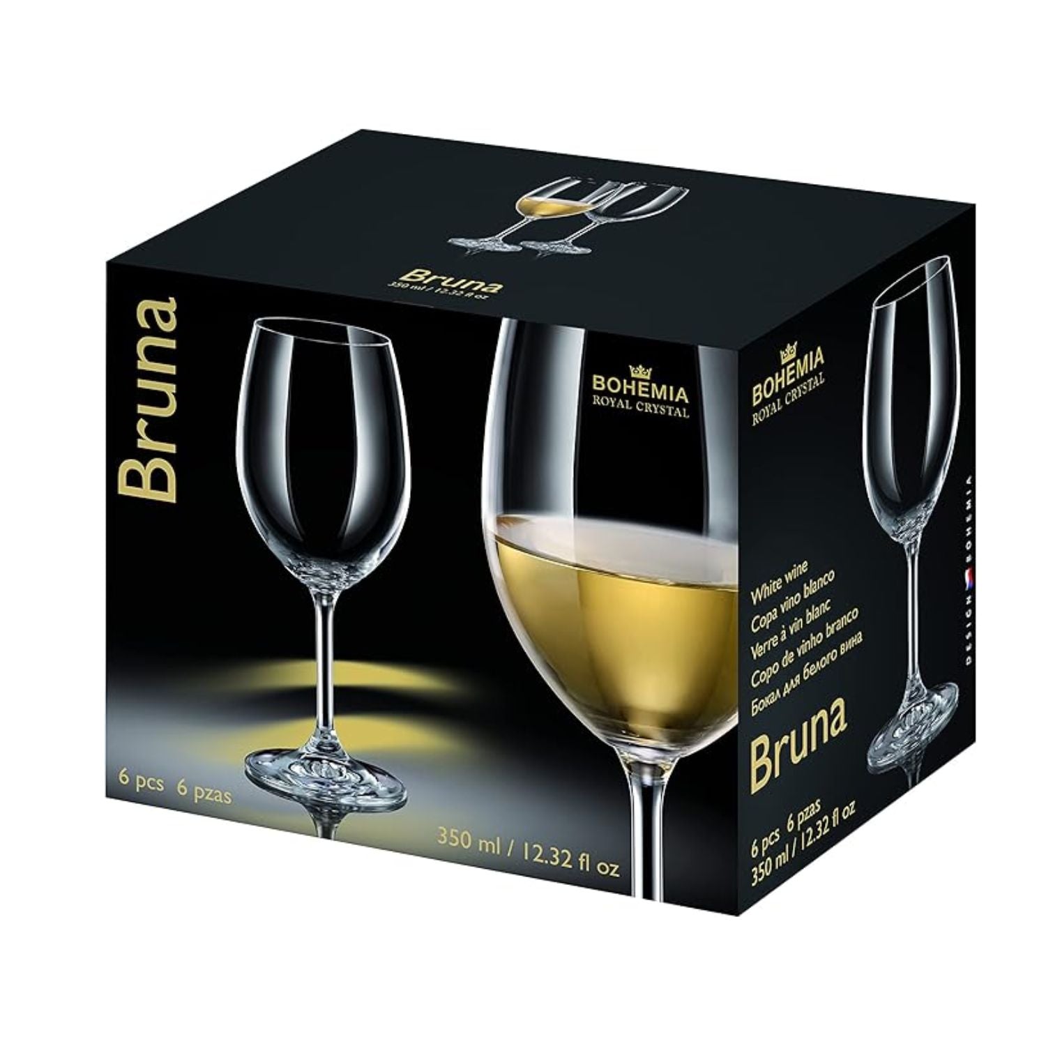 CRYSTALEX SET 6 COPAS VINO BLANCO BRUNA 350ml