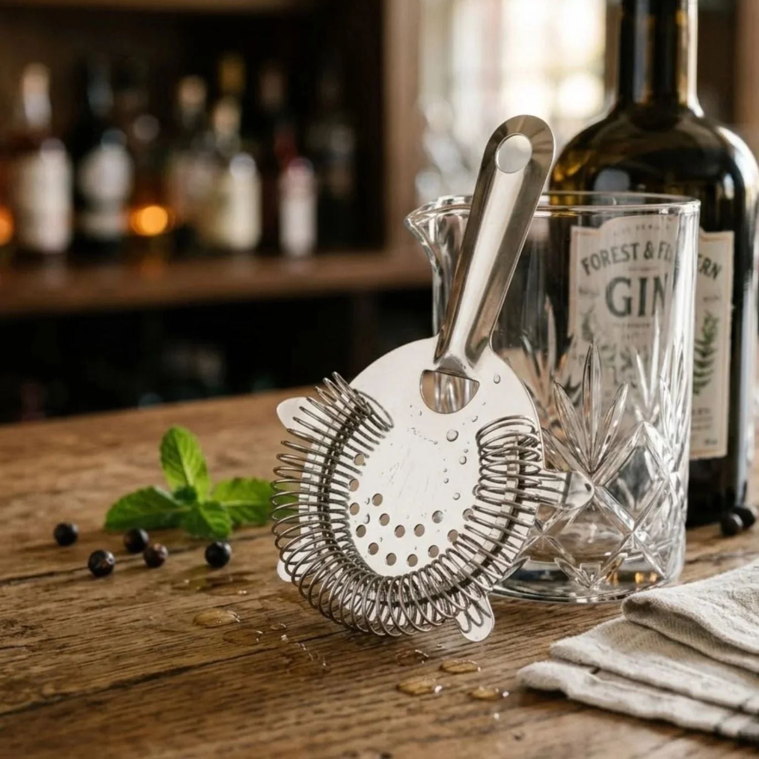Pack Coctelería Esencial: Colador Bar Wine + Mixing Glass Riedel