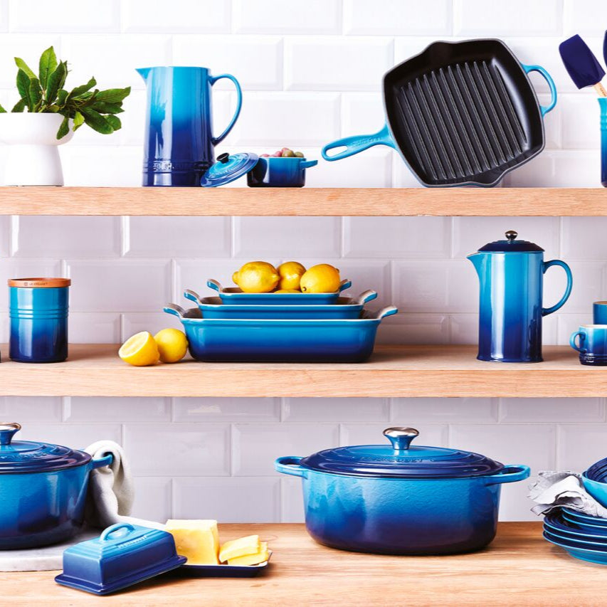 LE CREUSET BANDEJA RECTANGULAR HERITAGE 32cm AZUL AZURE