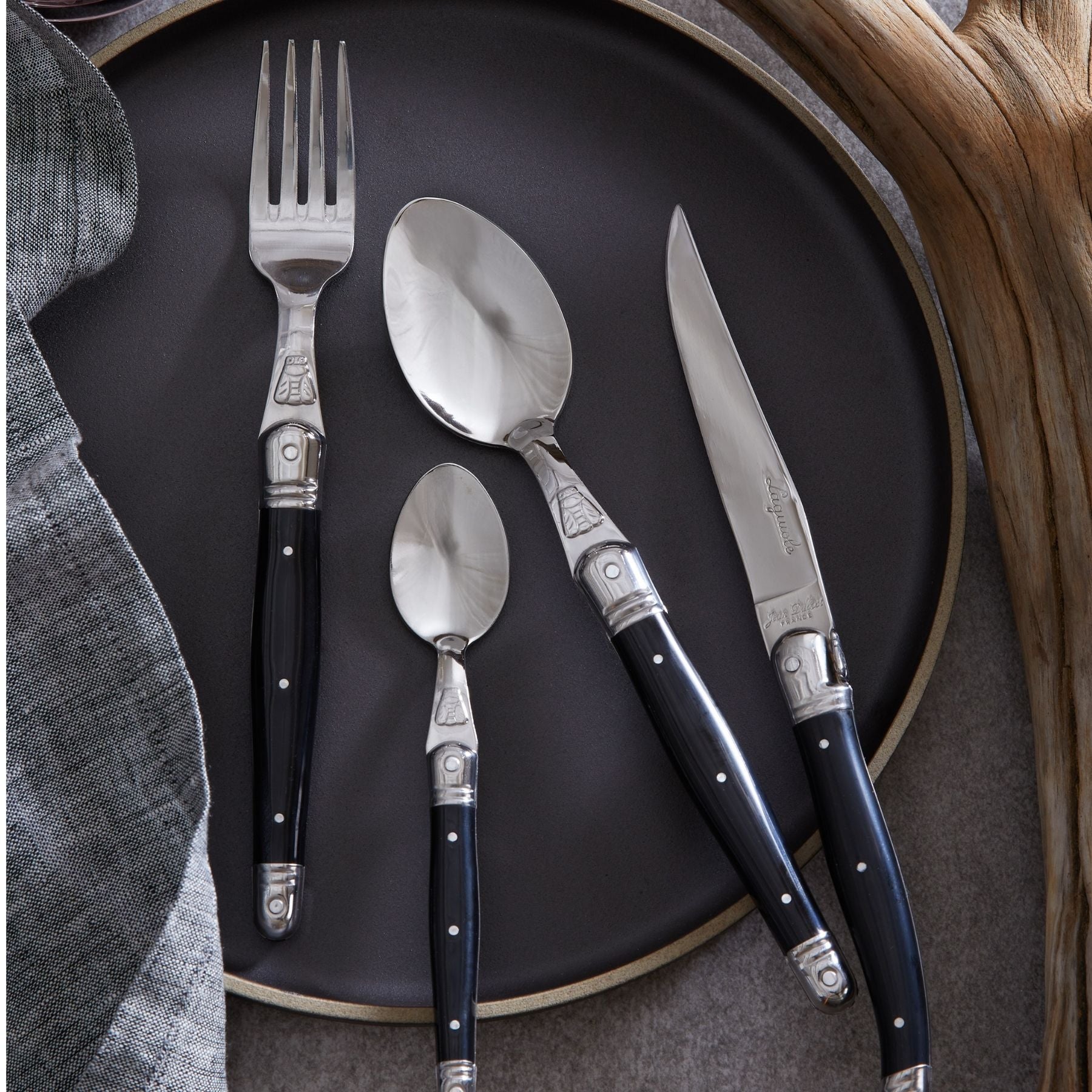 PREVENTA LAGUIOLE  SET CUCHILLERÍA 24 PIEZAS NEGRO