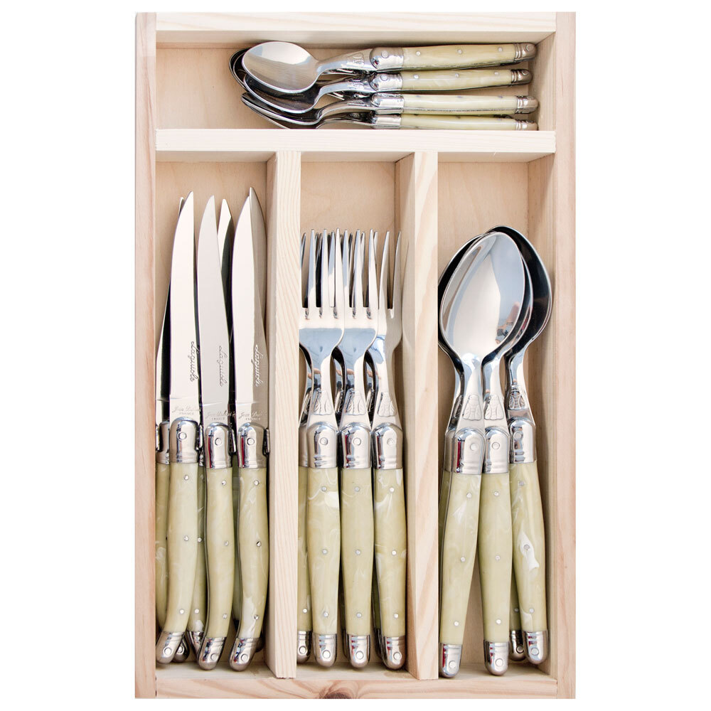 PREVENTA - LAGUIOLE  SET CUCHILLERÍA 24 PIEZAS MARMOL