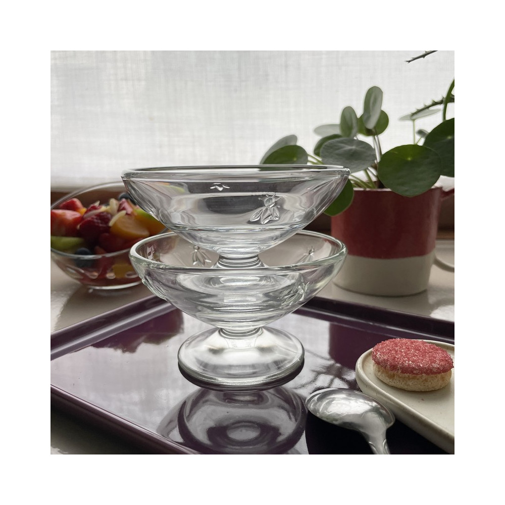 SET 6 COPAS POSTRE ABEJA