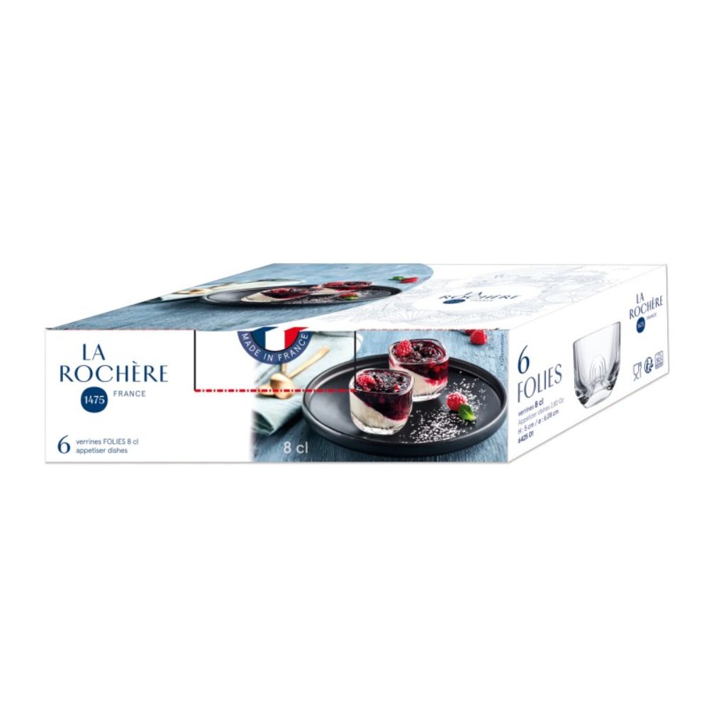 SET 6 MINI POCILLOS POSTRE FOLIES 80ML