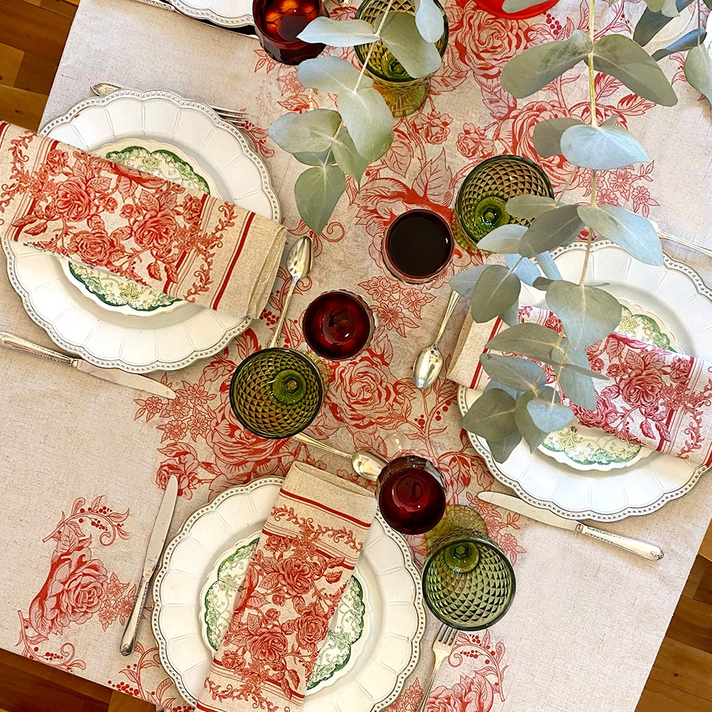 Tuyo Print: Mantel Toile Rojo 180 X 300 CM