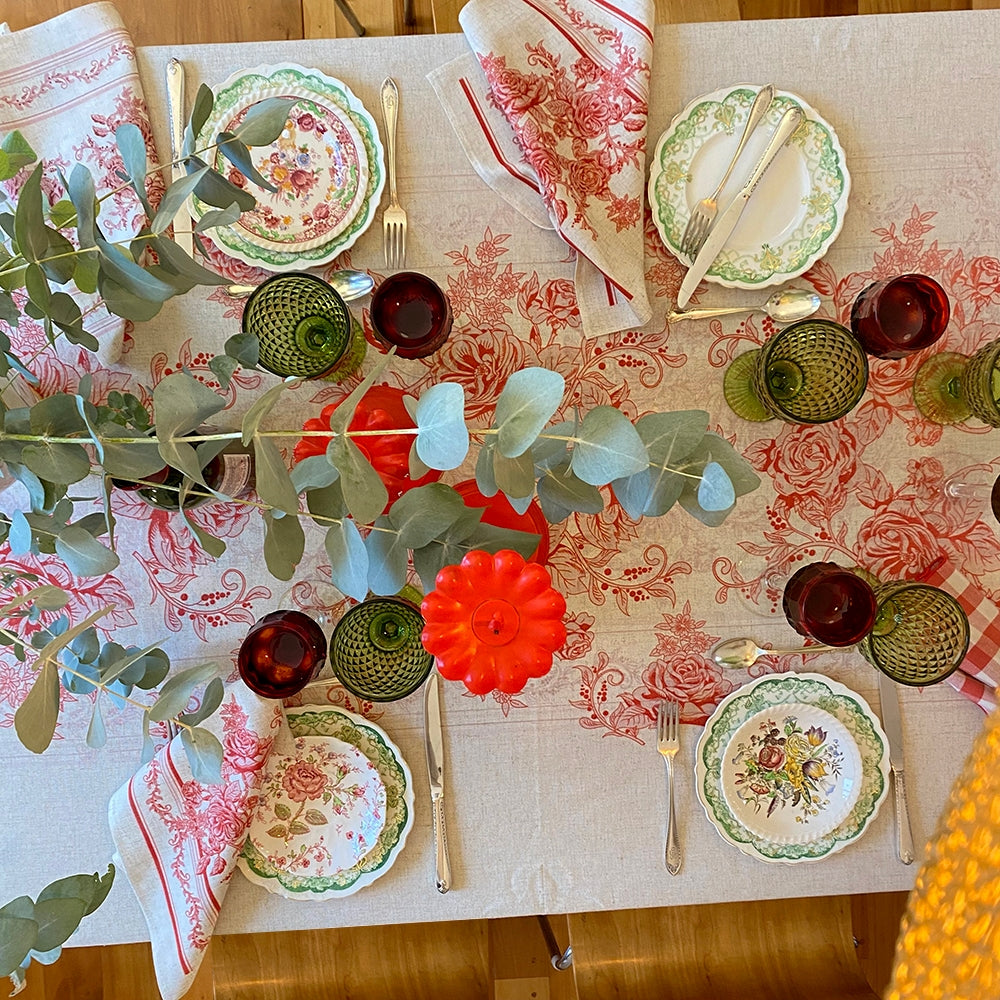 Tuyo Print: Mantel Toile Rojo 180 X 300 CM