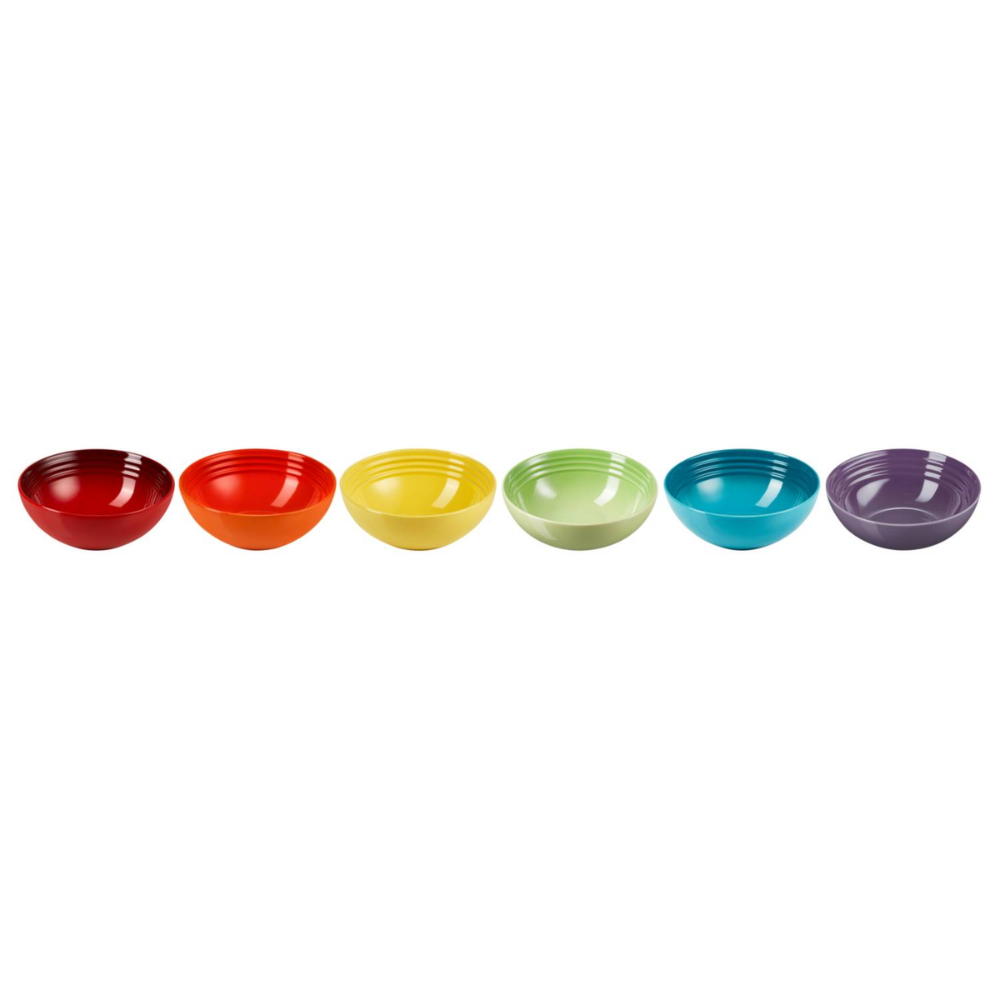 SET 6 BOWLS VANCOUVER 500ML RAINBOW (CER-VOL-SOL-PAL-CAR-UV)