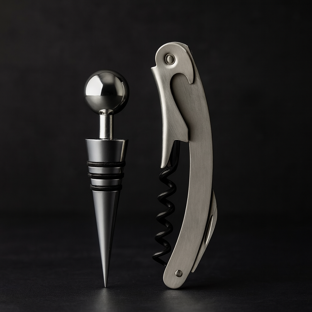 SET DESCORCHADOR PLATA + TAPÓN