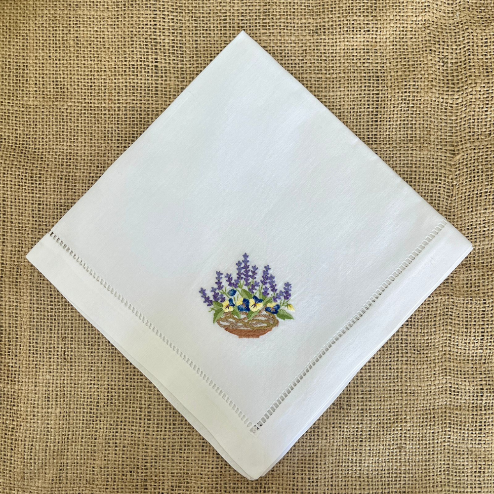 SET 6 SERVILLETAS FLORES