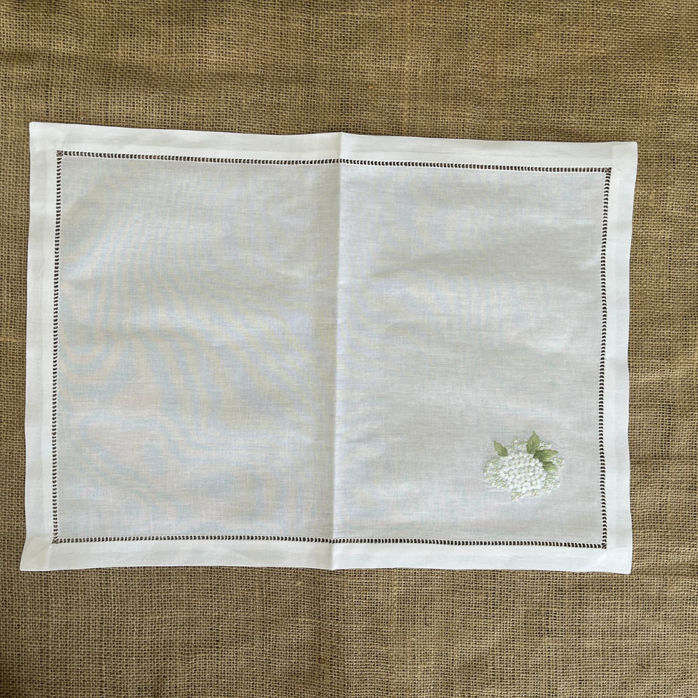 SET 6 INDIVIDUALES + 6 SERVILLETAS HORTENSIA