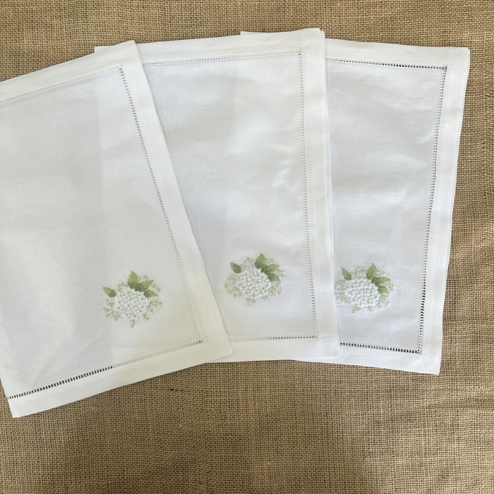 SET 6 INDIVIDUALES + 6 SERVILLETAS HORTENSIA