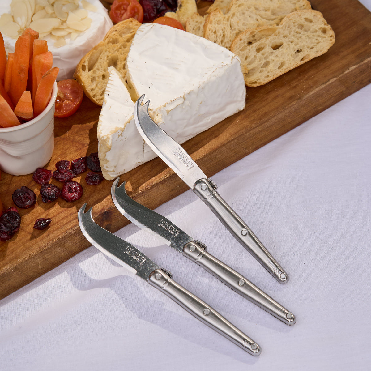 Set 3 Mini Cuchillo Queso Acero Brillante Laguiole Jean Dubost