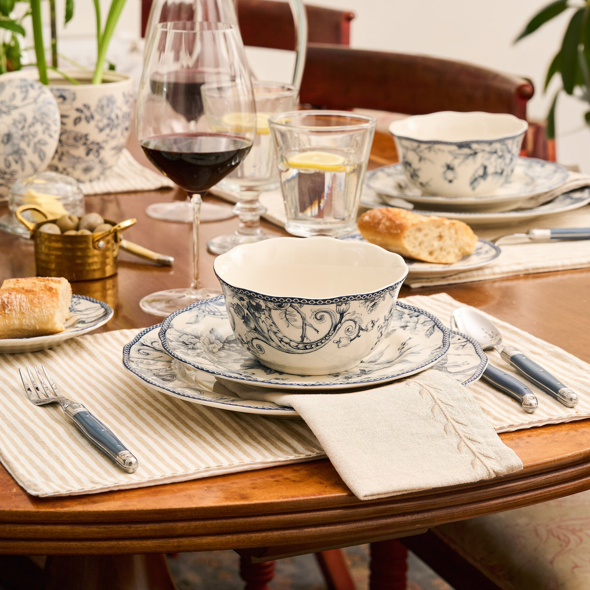 Vajilla de Porcelana 24 Piezas Adelaide Blue Klapp
