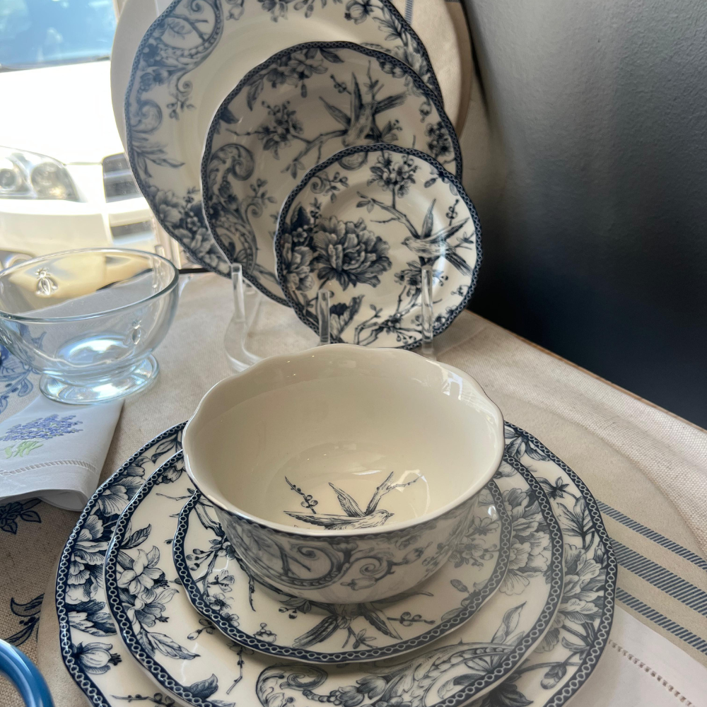 JUEGO DE PORCELANA 24 PIEZAS ADELAIDE BLUE