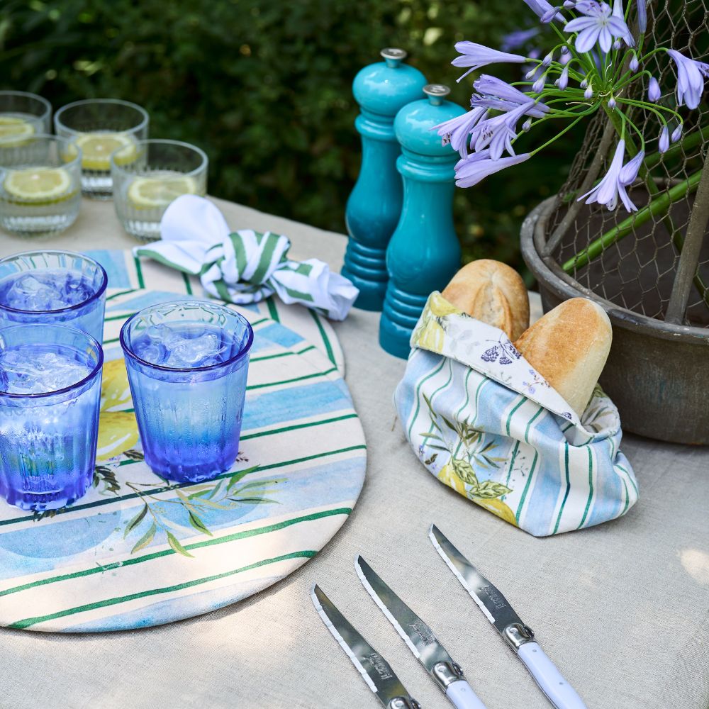 SET DE 6 VASOS BAJOS ONDE AZUL - LA ROCHERE