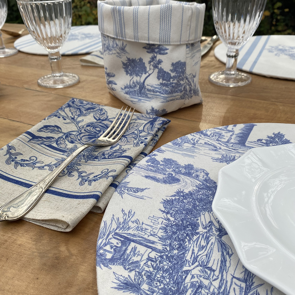 SET 4 BAJA PLATOS TOILE DE JOUY