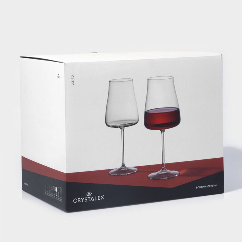 BOHEMIA SET 6 COPAS VINO TINTO ALEX 600 ML