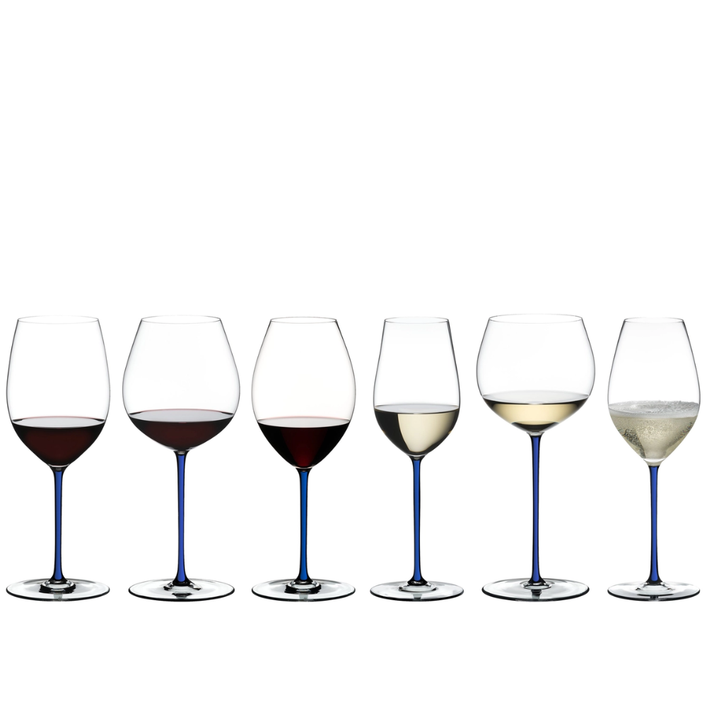 PREVENTA COPA RIEDEL FATTO A MANO TALLO AZUL CABERNET/MERLOT