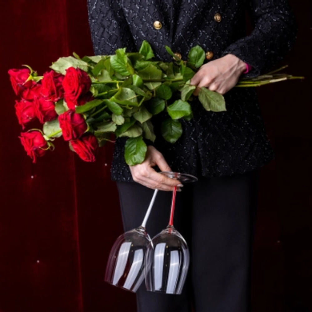 RIEDEL COPA FATTO A MANO BASE NEGRA CABERNET/MERLOT