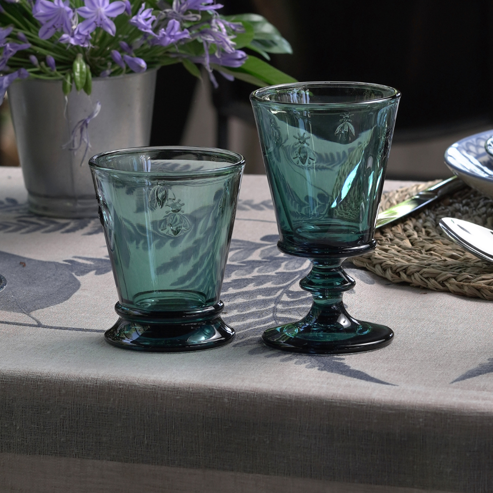 SET 6 VASOS ABEJA AZUL 260ML