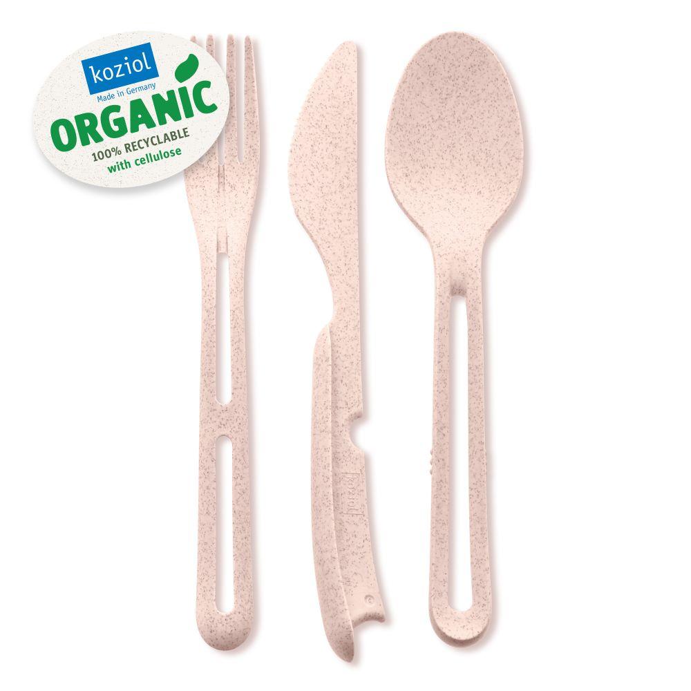 KOZIOL SET DE 3 CUBIERTOS KLIKK M