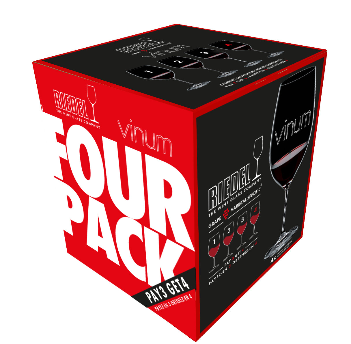 RIEDEL VINUM SET 4 COPAS CABERNET/MERLOT Lleva 4 paga 3
