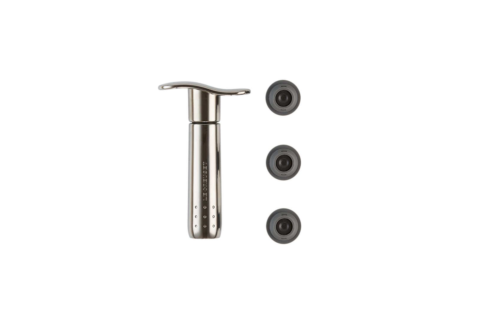 Bomba Vacío Metal Black Nickel + 3 Tapones Negro