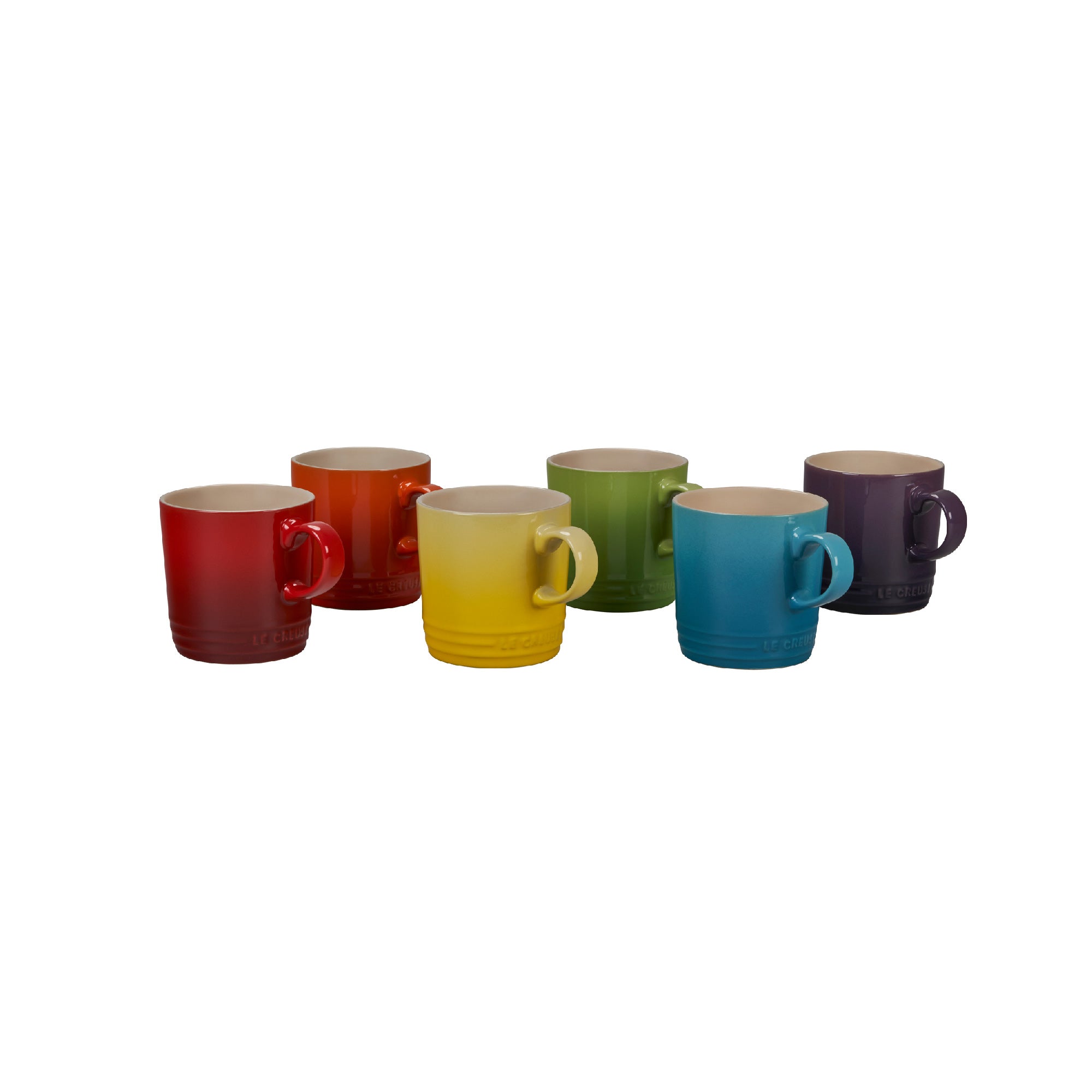 SET 6 TAZAS ARCOIRIS 350 ML (PAL,FLA, SOL, UV, CAR,CER)