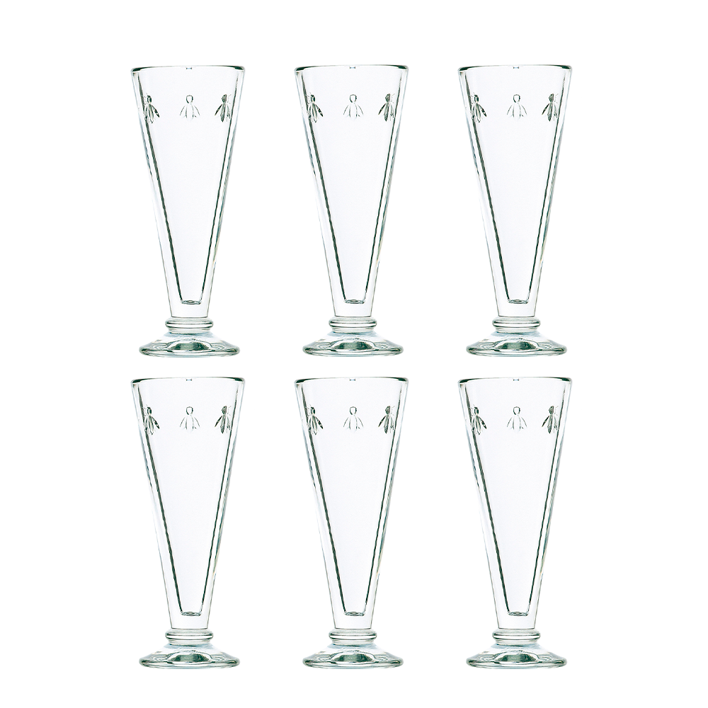 SET 6 COPAS FLAUTA ABEJA