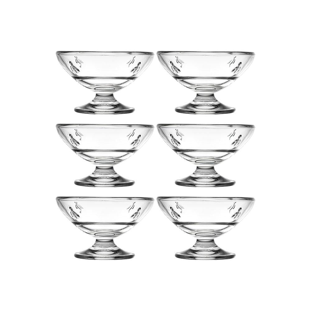 SET 6 COPAS POSTRE ABEJA