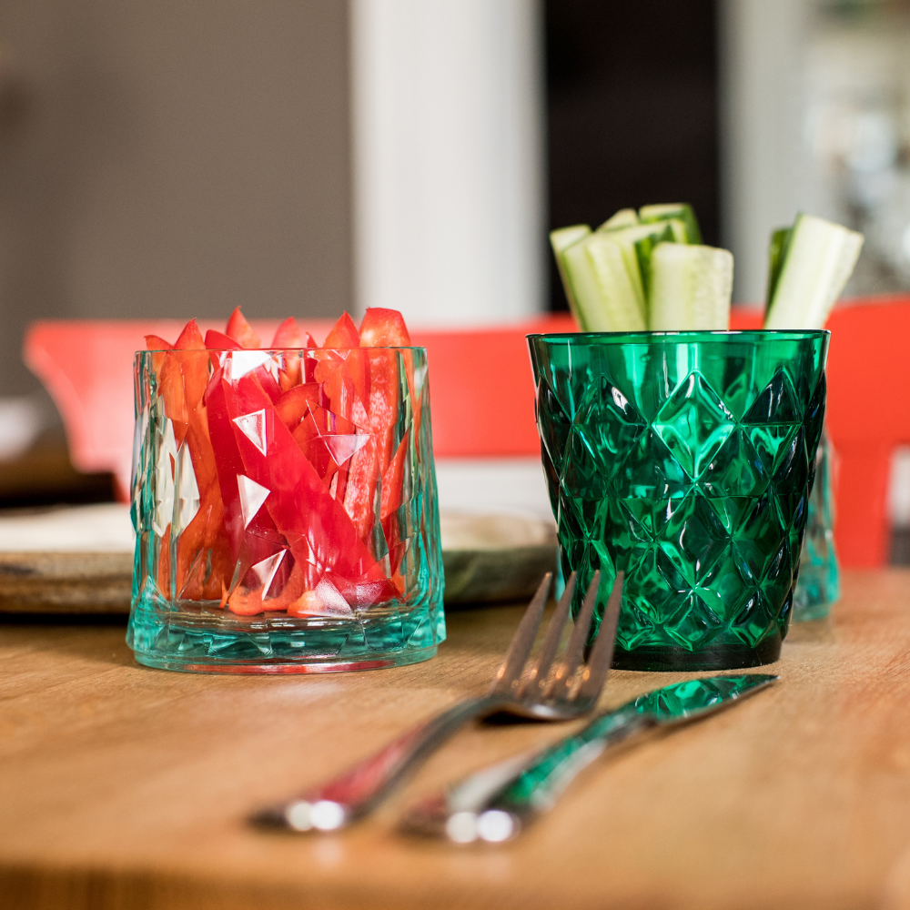 KOZIOL: SET 6 VASOS JADE SUPERGLASS N°2