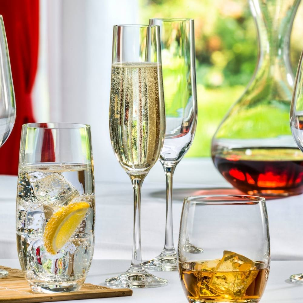 CRYSTALEX SET 6 COPAS CHAMPAGNE VIOLA